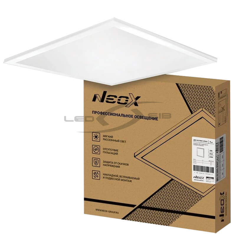 Панель сд ДВО-02 5065-ОПАЛ 50W 230V  595х595х25 NEOX