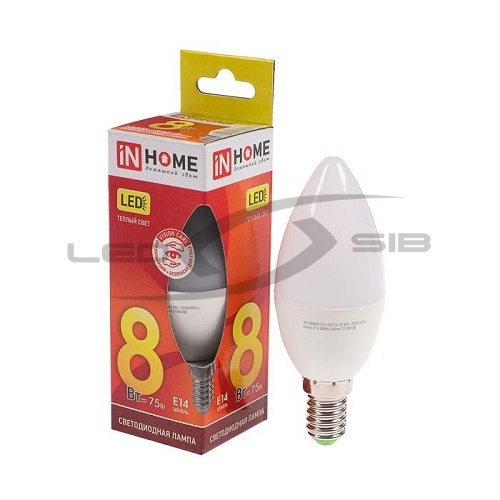 Лампа сд LED-СВЕЧА-VC 8W 230V Е14 600Lm