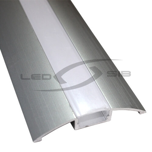 Накладной алюминиевый профиль для порогов (с экраном) LS-YF-812 для ленты шир. до 10мм(2000х52x10мм)