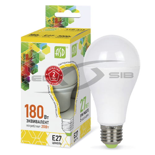 Лампа сд LED-A65-standard 20W 230V Е27 