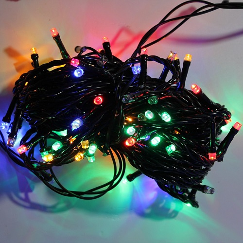 Гирлянда сд. нить LS каждый 5LED flash 10м AC24V, 7W, 100led, IP44 провод PVC 2мм,стыкует(без блока)