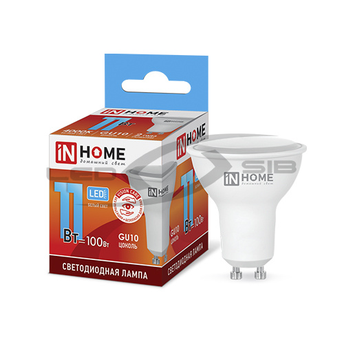 Лампа сд LED-JCDRС-VC 11W 230V GU10 990Lm IN HOME