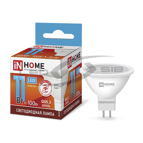 Лампа сд LED-JCDR-VC 11W 230V GU5.3 990Lm IN HOME