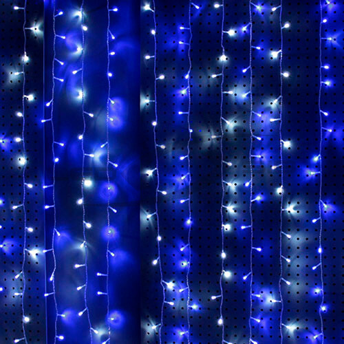 Гирлянда (световая завеса) LS LED 2х1,5м IP54 провод прозрачный ПВХ