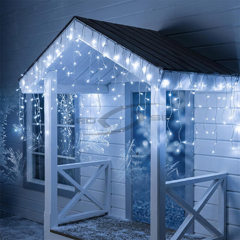 Бахрома светодиодная LS 4,8х0,6м IP65 176LED пр. прозрачный 2,3мм ПВХ IP65 220V (Стыкуется MAX 7 шт)