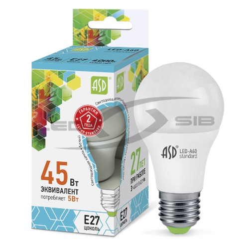 лампа сд led-a60-standard  5.0w 230v е27 450lm Лампа сд LED-A60-standard  5.0W 230V Е27 450Lm