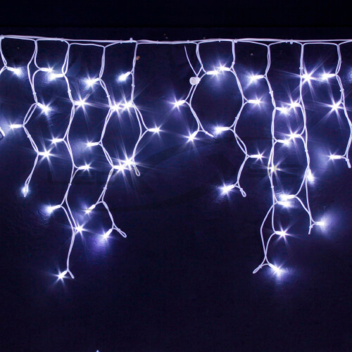 Бахрома светодиодная LS 1,5 метра IP65 75LED 220V провод белый каучук 3,3 мм (без шнура)