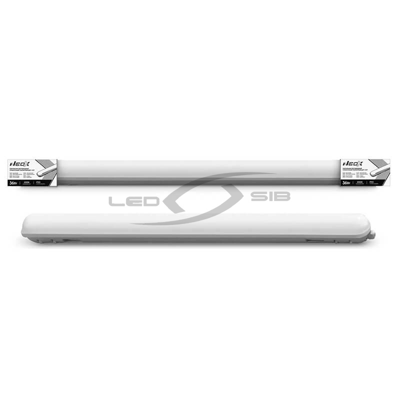 Светодиодный герметичный транзитный светильник дсп-159т 36вт 6500к 125лм/вт 4500лм 1200x64x60мм Neox