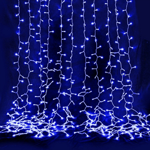 дождь светодиодный ls, 10 нитей, 1х2м, 220v, белый провод с контроллером Дождь светодиодный LS, 10 нитей, 1х2м, 220V, белый провод с контроллером