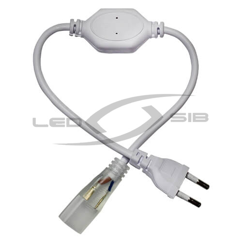 Сетевой шнур LS для СД ленты SMD 5050, 220V с иглой IP67 (игла широкая) 8мм