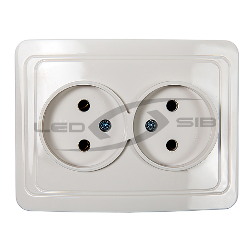 Розетка 2ая СП CLASSICO белая 2102