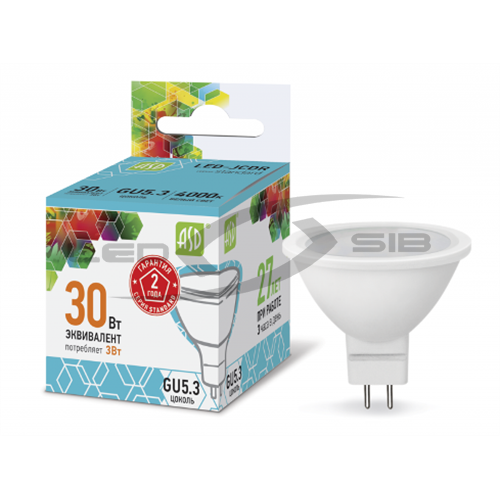 лампа сд led-jcdr 3.0w 220v gu5.3 270lm Лампа сд LED-JCDR 3.0W 220V GU5.3 270Lm