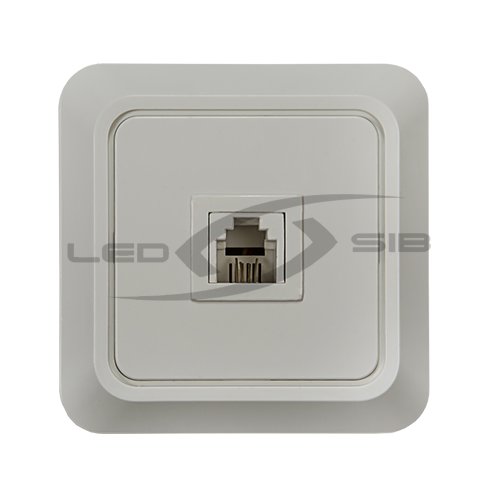 Розетка ТЛФ BOLLETO белая 7034