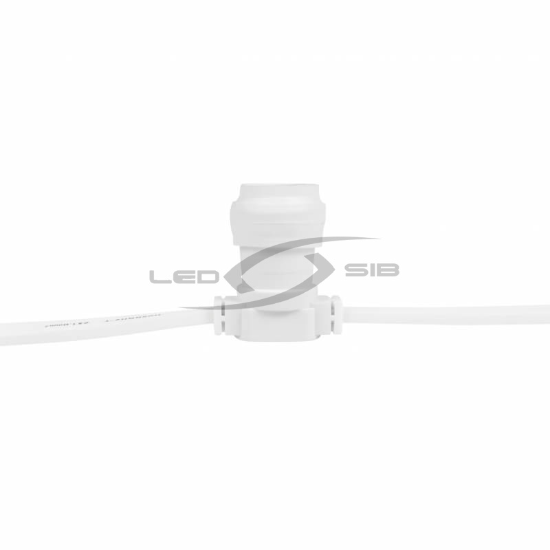 Белт-лайт LS гибкий шлейф двужильный Е27 220V шаг 15см (катушка 100м) БЕЛЫЙ РЕЗИНОВЫЙ ПРОВОД IP 65