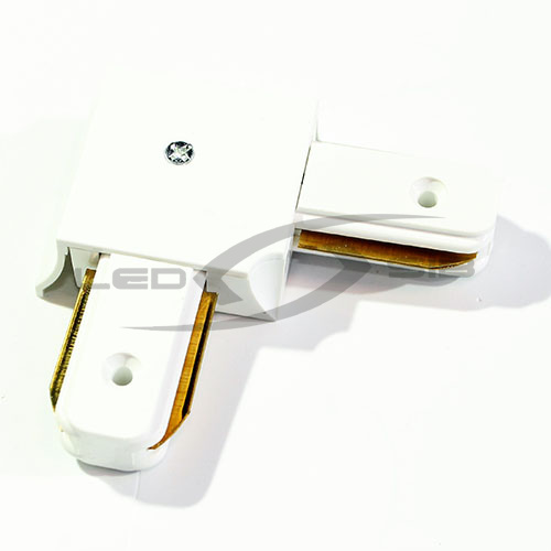 соединитель для шинопровода однофазный угловой (белый)  Соединитель для шинопровода однофазный угловой (белый) 