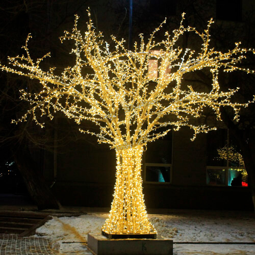 СД дерево каркасное LS H:2,5m*W:2,5m MAX 300 W 3600LED IP65 220V