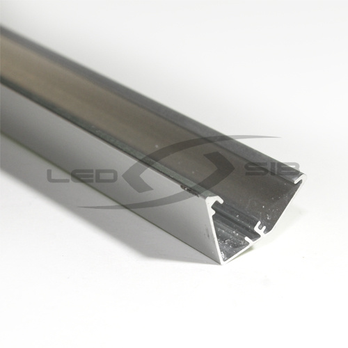 Угловой алюминиевый профиль LS (без экрана) серебро для LED-линеек LS-СС-034, 1000х13.9х20.65мм