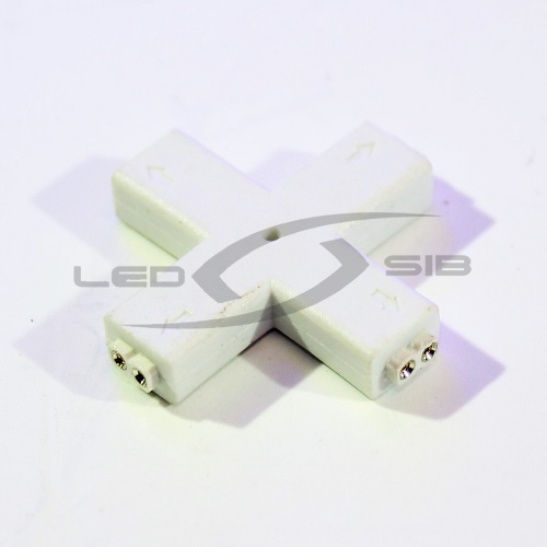 Коннектор Х- образный LS для СД ленты 8мм 2PIN