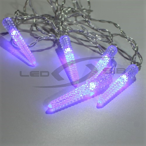 Гирлянда сосульки LED LS 220V 7,5 см высота (спайка 5шт) длина 3м, драйвер в комплекте для помещения